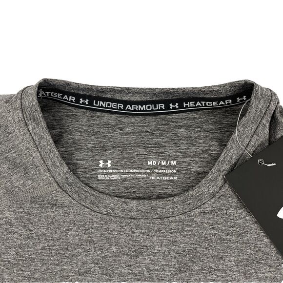 New Mens Under Armour Compression Short Sleeve Tank Top Size Medium Workout Gym - Picture 2 of 8